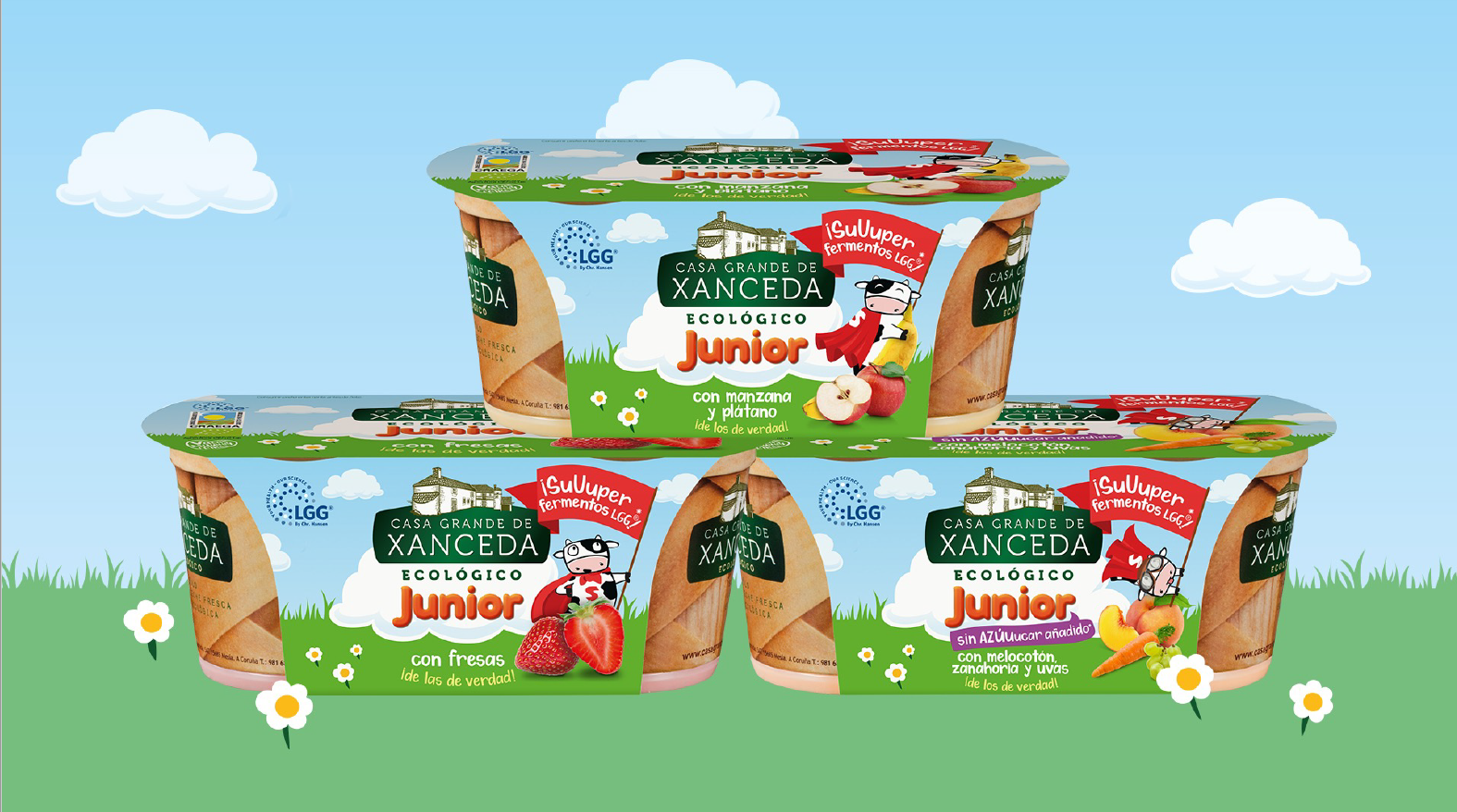 Yogures Junior ecológicos ahora con suUuper fermentos LGG